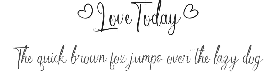 Love Today by VinType — Script Handwritten Font