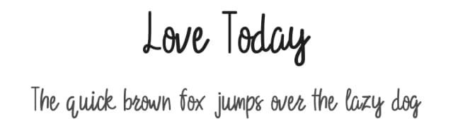 Love Today by Rangkai Aksara — Script Handwritten Font