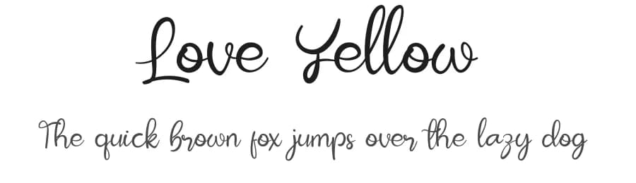 Love Yellow by Kateeng Ciu — Script Handwritten Font