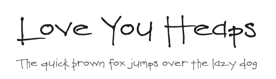 Love You Heaps by FontPanda — Script Handwritten Font