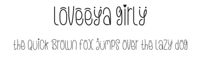 Loveeya Girly by Edy Wiyono — Script Handwritten Font