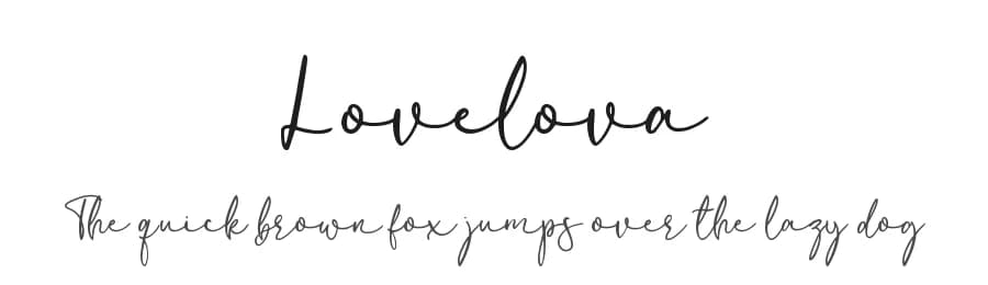 Lovelova by AminMario — Script Handwritten Font