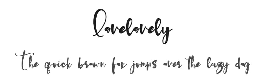 Lovelovely by Letterara — Script Handwritten Font