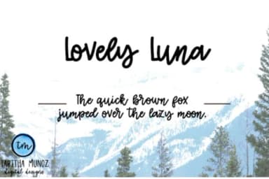Lovely Luna Font by tabitha_beam — Script Handwritten Font — thumbnail 3