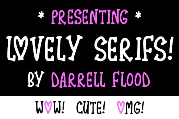 Lovely Serifs Font by Dadiomouse — Script Handwritten Font