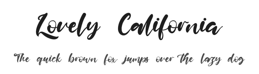 Lovely California by Kong Font — Script Handwritten Font