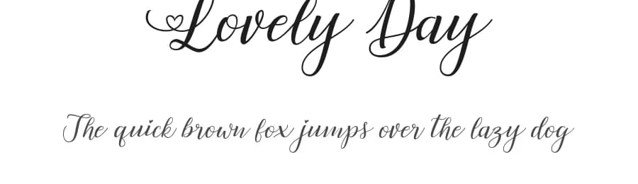 Lovely Day by Billy Argel Fonts ® — Script Handwritten Font