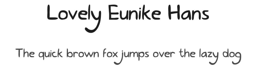 Lovely Eunike Hans by Adien Gunarta — Script Handwritten Font