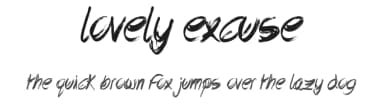 Lovely Excuse by JSH creates — Script Handwritten Font — thumbnail 1