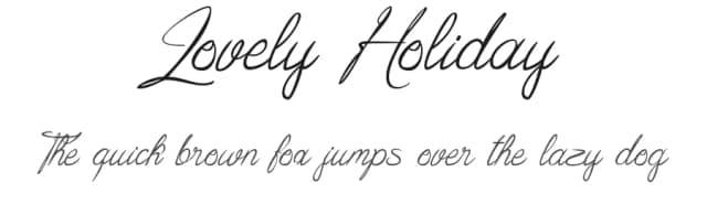 Lovely Holiday by La Matrice | Maël Keïta Valère — Script Handwritten Font