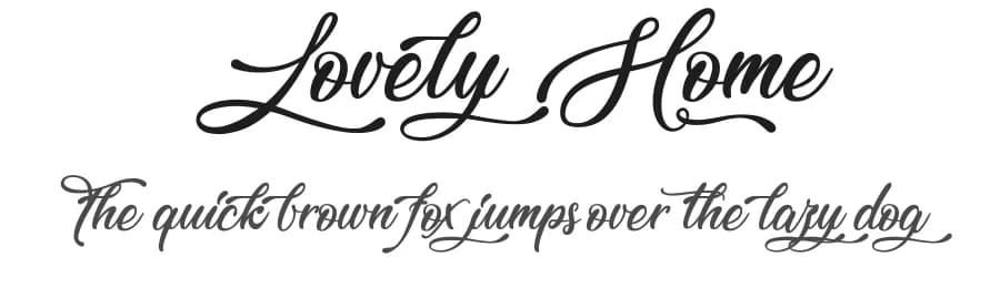 Lovely Home by Typhoon Type - Suthi Srisopha — Script Handwritten Font