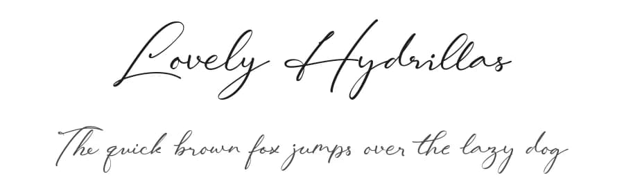 Lovely Hydrillas by Letterhanna Type Foundry — Script Handwritten Font