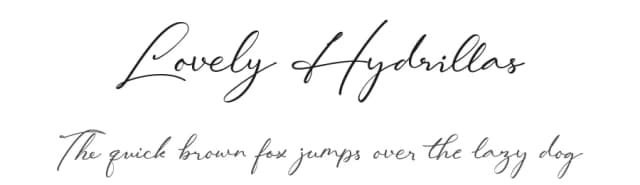 Lovely Hydrillas by Letterhanna Type Foundry — Script Handwritten Font