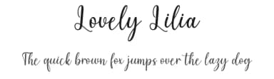 Lovely Lilia by Fillo Graphic — Script Handwritten Font — thumbnail 1