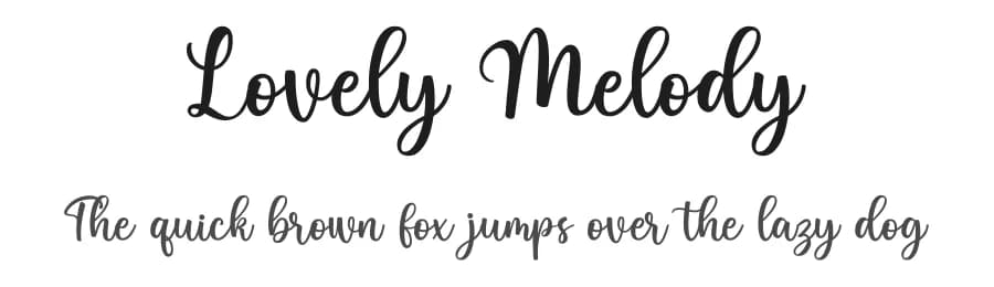 Lovely Melody by RaffaSyad Studio — Script Handwritten Font