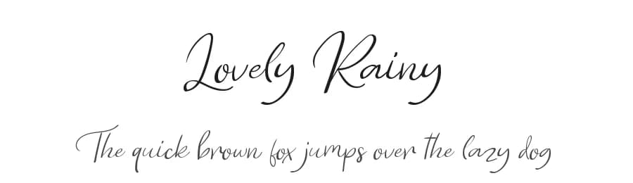 Lovely Rainy by AminMario — Script Handwritten Font