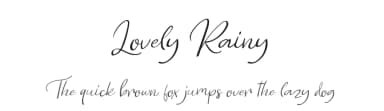 Lovely Rainy by AminMario — Script Handwritten Font — thumbnail 1