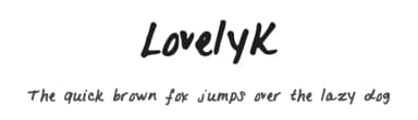 LovelyK by Krista — Script Handwritten Font — thumbnail 1
