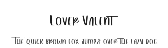 Lover Valent by Mariyana — Script Handwritten Font