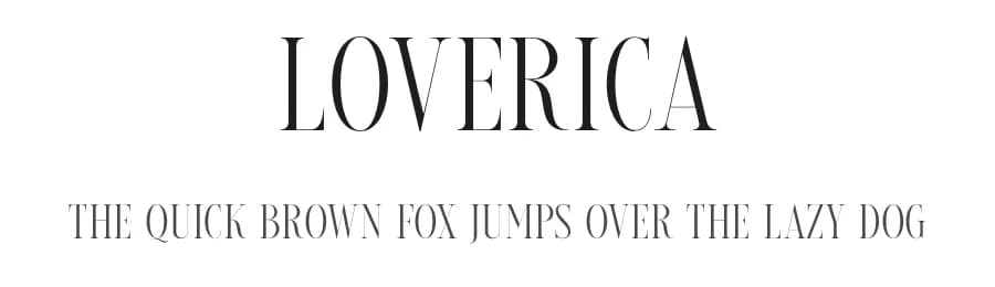 Loverica by Saridezra — Serif Font