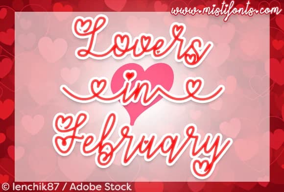 Lovers in February Font by Misti — Script Handwritten Font