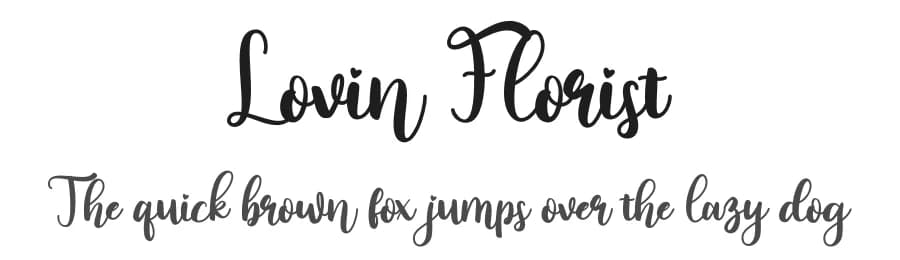 Lovin Florist by Bearytype — Script Handwritten Font