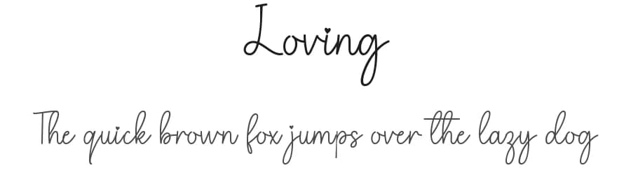 Loving by Danar Nugroho — Script Handwritten Font