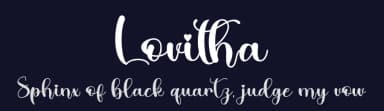 Lovitha by Alif Ryan Zulfikar — Script Handwritten Font — thumbnail 2