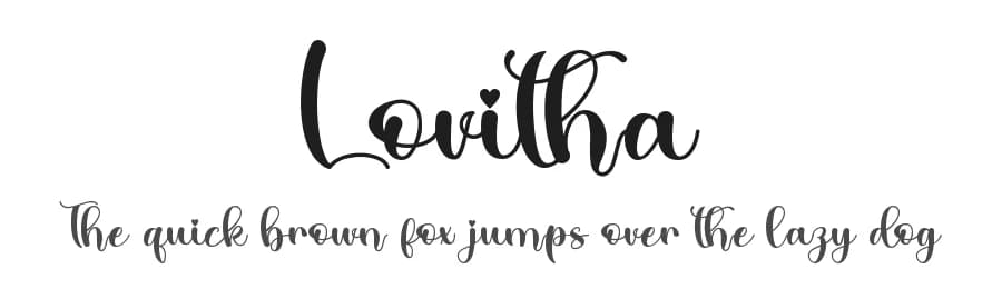 Lovitha by Alif Ryan Zulfikar — Script Handwritten Font