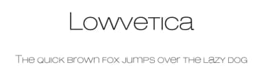 Lowvetica by Mario Arturo — Sans Serif Font — thumbnail 1