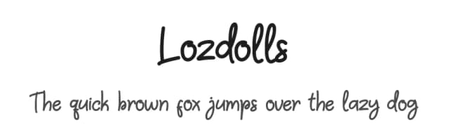 Lozdolls by Mario Davin — Script Handwritten Font