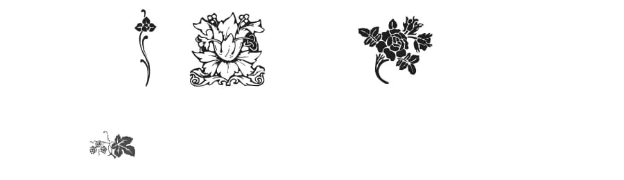 LP Flowers 1 by ShadowyMist — Dingbats Font — preview 1