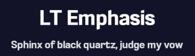 LT Emphasis by LyonsType — Sans Serif Font — thumbnail 2