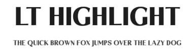 LT Highlight by LyonsType — Sans Serif Font — thumbnail 1