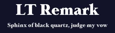 LT Remark by LyonsType — Serif Font — thumbnail 2