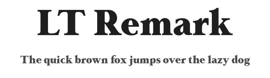 LT Remark by LyonsType — Serif Font