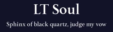 LT Soul by LyonsType — Serif Font — thumbnail 2