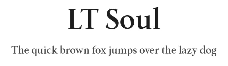 LT Soul by LyonsType — Serif Font