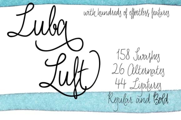 Luba Luft Bold Font by juliabausenhardt — Script Handwritten Font