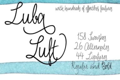 Luba Luft Bold Font by juliabausenhardt — Script Handwritten Font — thumbnail 1