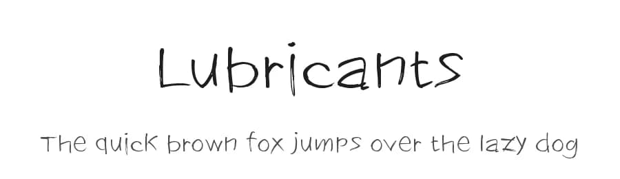 Lubricants by Xerographer Fonts — Script Handwritten Font