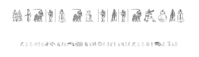 Lucas characters by Ding Bang — Dingbats Font