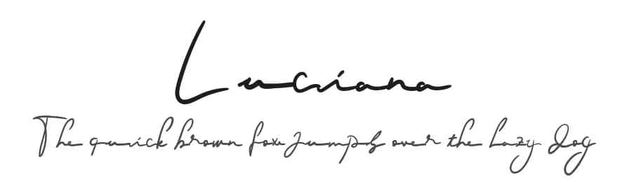 Luciana by liart type — Script Handwritten Font