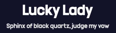 Lucky Lady by Chequered Ink — Sans Serif Font — thumbnail 2