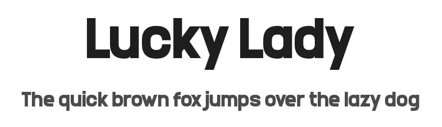 Lucky Lady by Chequered Ink — Sans Serif Font