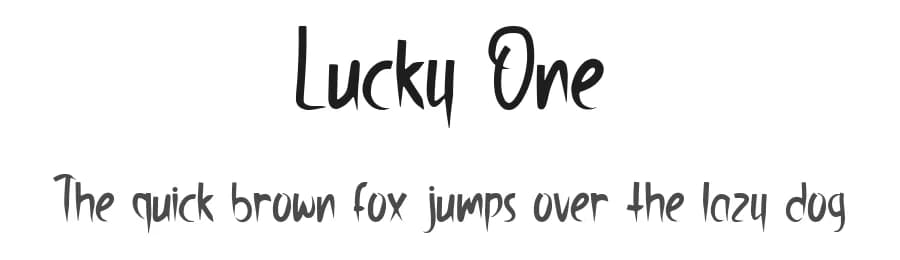 Lucky One by Rangkai Aksara — Script Handwritten Font