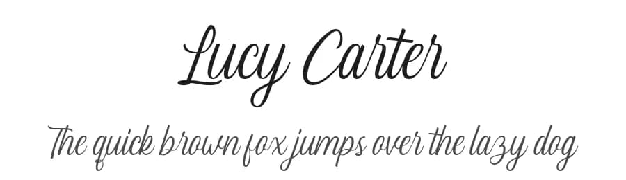 Lucy Carter by Rillatype — Script Handwritten Font