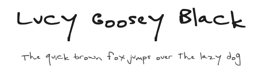 Lucy Goosey Black by KeithAlan Morris — Script Handwritten Font