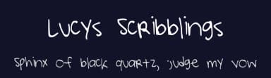 Lucys Scribblings by Random Scribblings — Script Handwritten Font — thumbnail 2