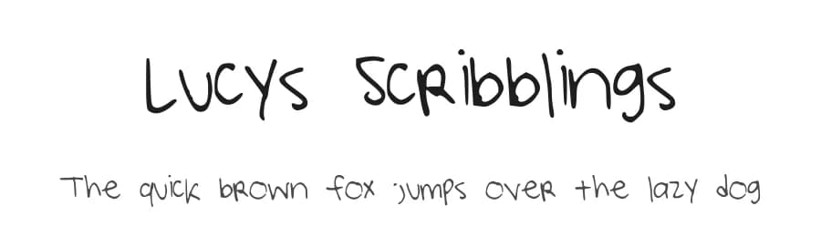 Lucys Scribblings by Random Scribblings — Script Handwritten Font